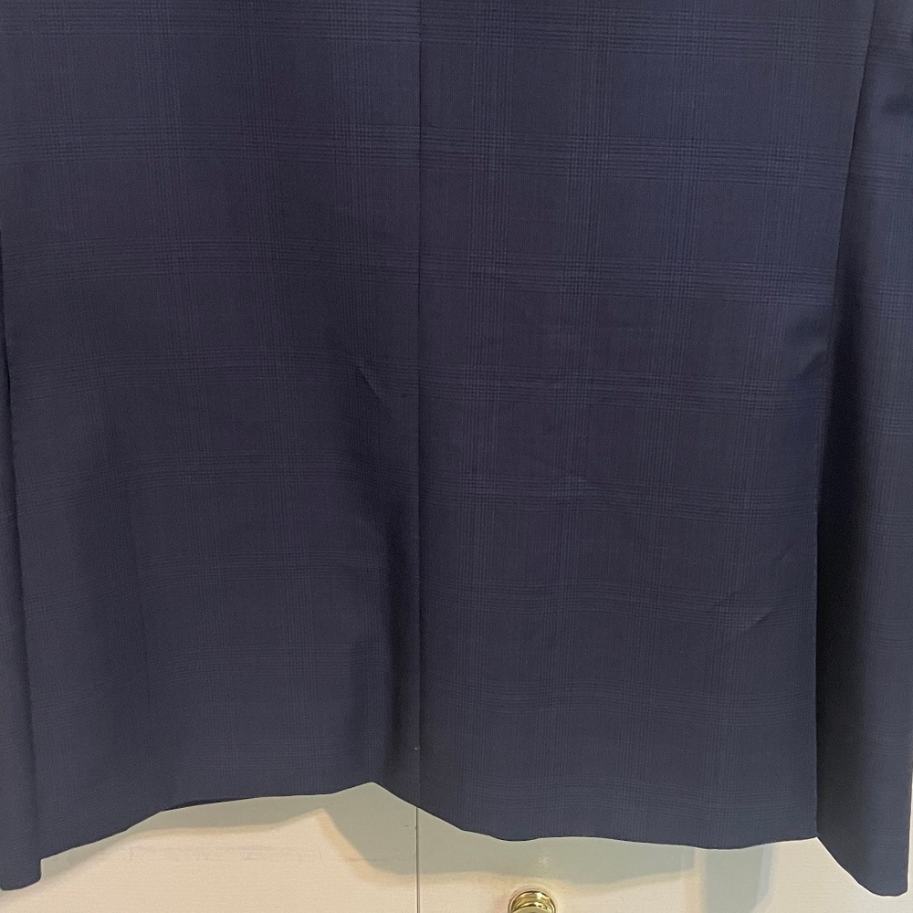 $1800 Canali Blue Checked Sport Coat/ Blazer - 40 - Picture 4 of 15